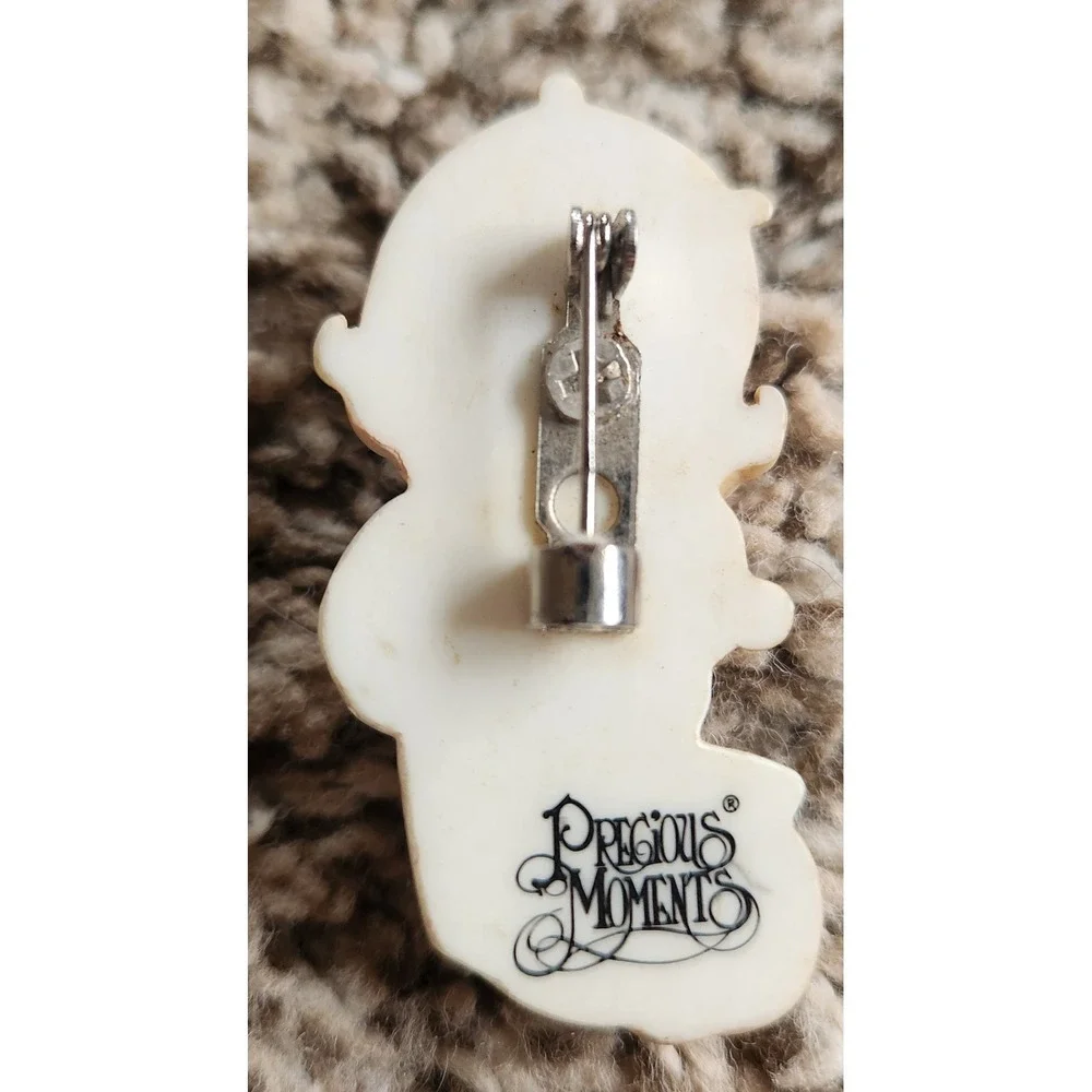 Precious Moment Angel Heart Brooch Pin You Are Always There For Me Vintage Resin